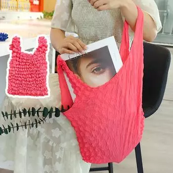 Сумки-стрейч Сумка для покупок Большая вместимость Многоцелевая эластичная сумка для покупок темно-розовый