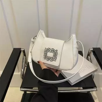 Сумки Сумки подмышечные Женщины-знаменитости Интернета 2024 иностранный стиль лето на новом нишевом дизайне высокого класса маленькая квадратная сумка через плечо чёрный