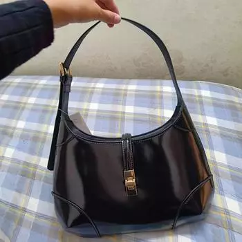 Сумки СУМКИ популярный нишевый дизайн модная сумка в форме полумесяца дорожная универсальная сумка через плечо высококачественная повседневная ручная сумка чёрный