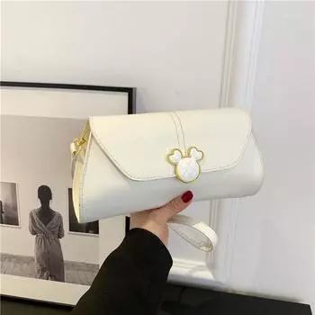 Сумки Тенденции женской моды Маленькие квадратные сумки Нишевые сумки через плечо Женские весенние новинки 2024 года Простые модные сумки-мессенджеры чёрный