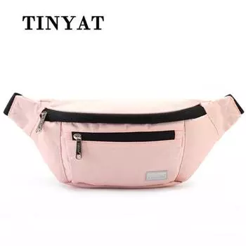Сумки TINYAT для девочек, поясная сумка, многофункциональная большая вместительная спортивная сумка для бега, сумка для мобильного телефона, сумка через плечо, деловая касса, женская летняя маленькая сумка 38X16X6.5cm розовый
