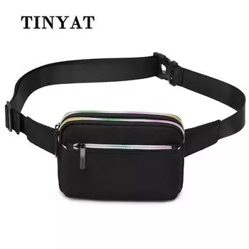 Сумки TINYAT, новые женские поясные сумки, европейские и американские модные повседневные легкие спортивные сумки для мобильных телефонов, сумки на плечо 26cm x 14.5cm x 17cm розовый