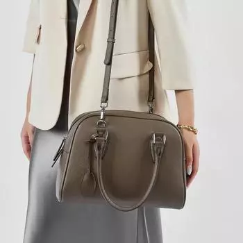 Сумки-тоуты Boston из натуральной кожи для женщин, модный дизайн, подушка для боулинга, женские сумки через плечо