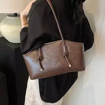 Сумки-тоуты из искусственной кожи для женщин 2024 года, новый тренд зимы, корейская мода, женская сумка через плечо, женские сумки и кошельки хаки