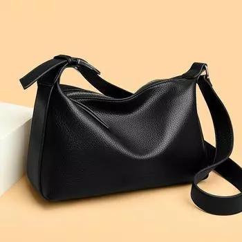 Сумки в стиле ретро с большой вместимостью, сумка через плечо Leisure Simplicity, высококачественная однотонная сумка через плечо из искусственной кожи для женщин