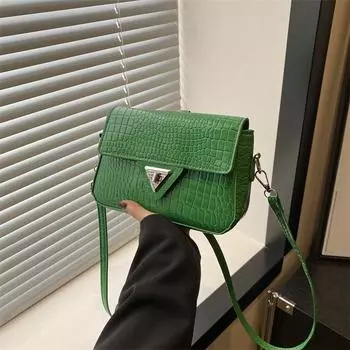 Сумки Женская мода иностранный стиль сумка через плечо тренд простая сумка-мессенджер 2024 лето новая простая мода маленькая квадратная сумка чёрный