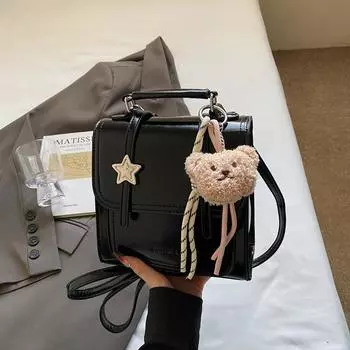 Сумки Женская Новая Весенне-Летняя Повседневная Универсальная Сумка Через Плечо Кроссбоди Модный Премиальный Рюкзак чёрный