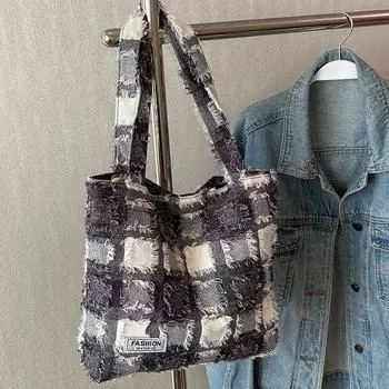 Сумки женские, большой емкости, студенческие, парусиновые, наплечные сумки, модные, для поездок на работу серый