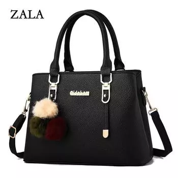 Сумки женские европейские и американские новые модные женские сумки большой емкости сумки через плечо с комком шерсти отправляются от имени других лиц синий