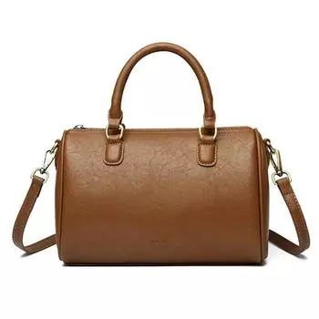 Сумки женские городские простые косые пролеты ретро мода большой емкости портативная сумка Boston чёрный