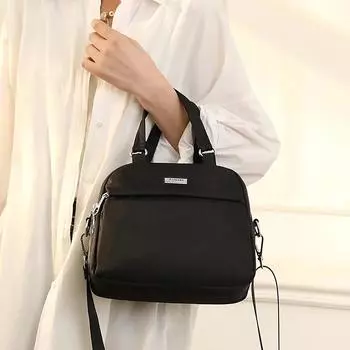 Сумки женские из нейлона с верхней ручкой на молнии, сумки через плечо для женщин с несколькими карманами