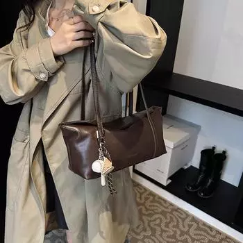 Сумки Женские модные ретро-портативные сумки для поездок на работу Простые сумки через плечо большой вместимости Сумки подмышки no pendant красный