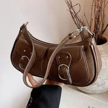 Сумки Женские модные сумки Ретро сумки через плечо Иностранные женские сумки через подмышку коричневый