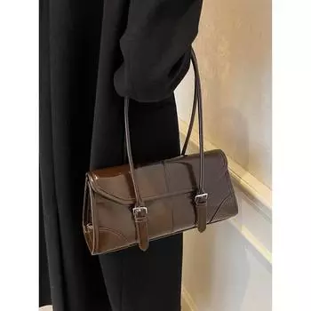 Сумки женские наплечные из текстурированной искусственной кожи, осенне-зимние, ретро, однотонные, подмышечные, женские, повседневные, для поездок на работу