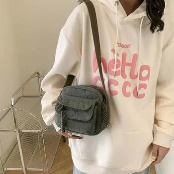 Сумки женские наплечные из вельвета на молнии, новые универсальные сумки через плечо для женщин, швейные нитки Simplicity