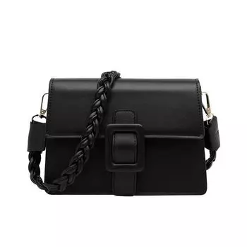 Сумки женские однотонные сумки через плечо сумка через плечо черная сумка-тоут два плечевых ремня чёрный