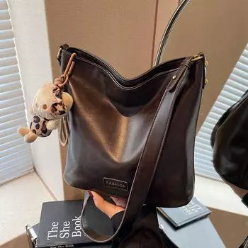 Сумки женские ретро повседневные одно плечо подмышечная сумка модная портативная сумка через плечо no pendant коричневый