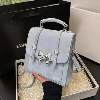 Сумки Женские рюкзаки Женские ручные школьные сумки для студентов Модные рюкзаки с бантом розовый