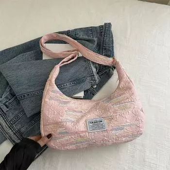 Сумки женские сумки-мессенджеры модные популярные сумки через плечо большой емкости полосатые вышитые сумки для пельменей