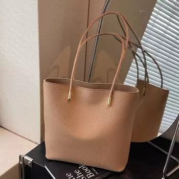 Сумки Женские сумки-тоут для поездок на работу Нишевые повседневные универсальные сумки через подмышку Ретро-модные сумки через плечо коричневый