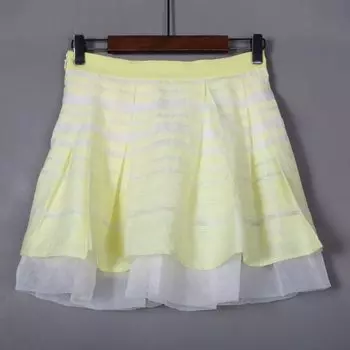 Summer 2023 Patchwork Fresh Skirt Mesh Yellow 160