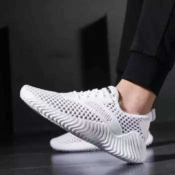 Summer 2024 New White Men s Sneakers High Quality Shoes For Men Mesh Breathable Tenis Masculino Zapatillas Hombre Dropshipping 39