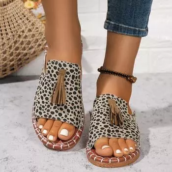 Summer 2025 round head plus size 40-43 women s outer hemp rope cool slippers trendy slippers 36