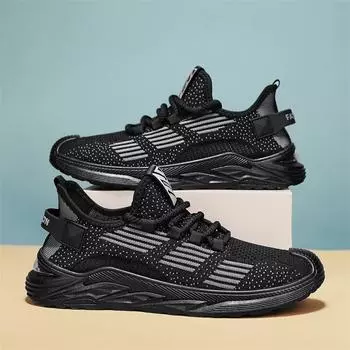 Summer and Autumn National Tide Wind Live High-quality Flying Weaving Breathable Sports Board Shoes Tide Wear Low-top Lace-Up Outdoor Casual M 39 бежевый