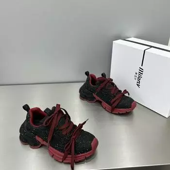 Summer and autumn new casual platform women s shoes rhinestone dad shoes women s versatile full diamond casual shoes women s single shoes women 35