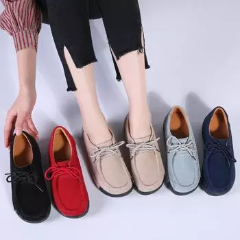 Summer and autumn rocking shoes women s shoes flat single shoes casual work shoes mother shoes pregnant women muffin shoes children lazy shoes 35 красный