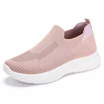 Summer Autumn Fashion Women Slip on Mesh Breathable Comfortable Platform Wedges Flats Sneakers Casual Sneakers Women 36-41 36