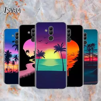Summer Beach Palm trees For Huawei Mate 40 30 20 20X 10 RS P Smart 2021 2020 Z S Pro Plus Lite 2019 Phone Case Shell Mate 10 Lite