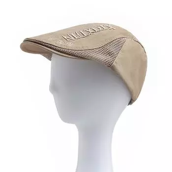 Летний берет мужской кепка с вышитыми буквами, сетчатая кепка из хлопка, солнцезащитный козырек, плоская шляпа, винтажные модные береты, кепки газетчика для повседневного ношения, регулируемые чёрный