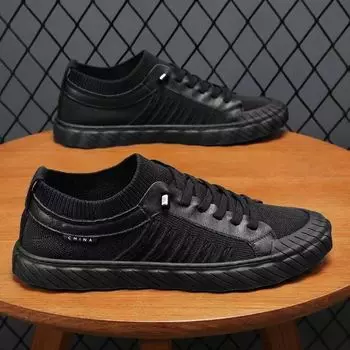 Summer breathable canvas shoes men construction site work all match non-slip sports casual shoes sneakers M1066 39 чёрный