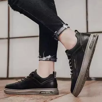 Summer Breathable Flat Shoes for Work, Waterproof and Anti slip Men s Casual Leather Shoes 44 коричневый