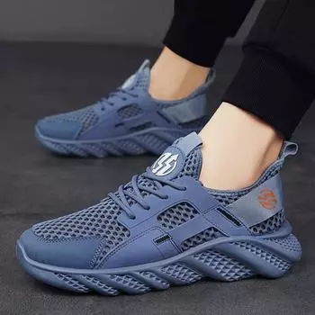 Summer breathable men s shoes sports and leisure shoes men s mesh shoes men s hollow big net trendy shoes student 2024 new 39