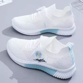 Summer breathable women s shoes sports shoes little white shoes 2024 new mesh shoes women s versatile casual shoes mesh running shoes 36