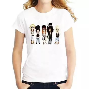 Летняя мультяшная футболка женская футболка в музыкальном стиле женские топы каваи женские футболки 2XL белый