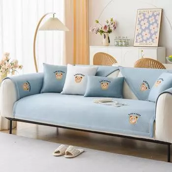 Подушка для дивана с мультяшным принтом, летняя подушка с эффектом холода, нескользящий чехол для дивана, прохладная ткань для чехла 70*70cm