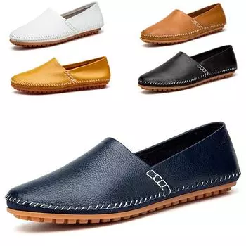 Summer casual driving shoes comfortable casual Doudou shoes overalls men s shoes large size one pedal loafers 38 чёрный