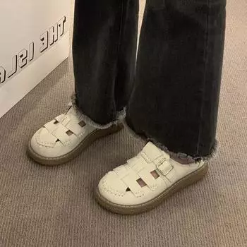 Summer Casual Ladies Roman Sandals 35 бежевый