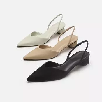 summer Casual pumps Outdoor pointed fashion high heels Women s thick heels and thin straps sandals square comfort shoes 34 бежевый