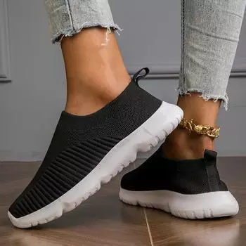 Летняя повседневная обувь женская походная спортивная сетчатая дышащая высококачественная вулканизированная обувь с мягкой подошвой Zapatos De Mujer 36 чёрный