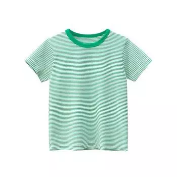 Summer Children s Clothing New Product Children s Short Sleeved T-shirt Striped Baby Clothes Base Shirt 90cm