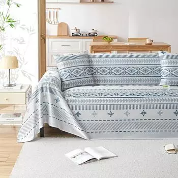 Летний прохладный ледяной шелк, цельный, простой, в национальном стиле, модный, диванный, полотенце, полное покрытие, стираемое в стиральной машине, антицарапающий чехол, одеяло 180*130CM