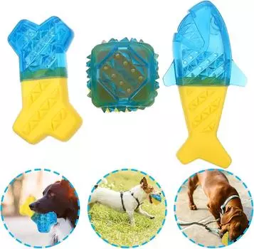 Summer Cooling Dog Toys Pet Toy Molar Bone Filled With Water Dog Cooling Toys Frozen Molar Toy Bite-Resistant Pet Supplies костяной