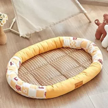 Summer Cooling Pet Dog Mat Ice Pad Dog Sleeping Square Mats for Dogs Cats Pet Kennel Top Quality Cool Cold Silk Dog Bed S 45X35CM