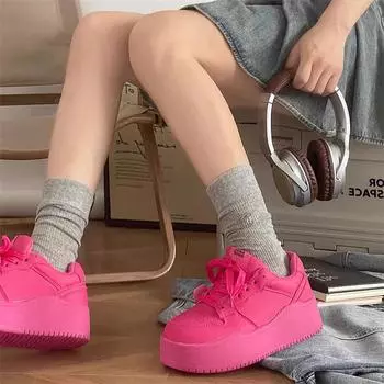 Summer dopamine platform heightening board shoes women s ins tide 2024 new versatile sports fashion casual bread shoes 35