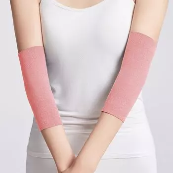 Summer Dralon Elbow Pad Arm Protector Arm Sleeves Breathable Men s and Women s Air-Conditioned Room Confinement Cold-Proof Heattech Joint Wrist Pad Pink [20cm long]] L