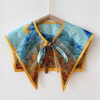 Summer Dress Shawl Print Neckwear Sunscreen Shawl Fake Collar Detachable Collar Protect Scarf 7